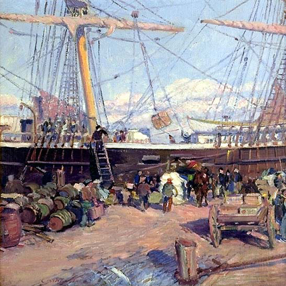 1900's ship loading in New Bedford, Ma - www.WhalingCity.net